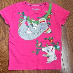 Mini Boden Fuchsia Koala Tee